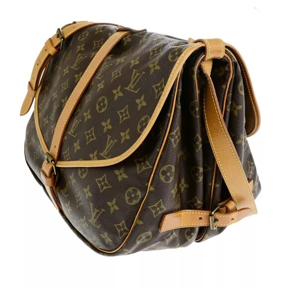LOUIS VUITTON Saumur 35 Shoulder Bag Monogram Leather BN France - Picture 4 of 16